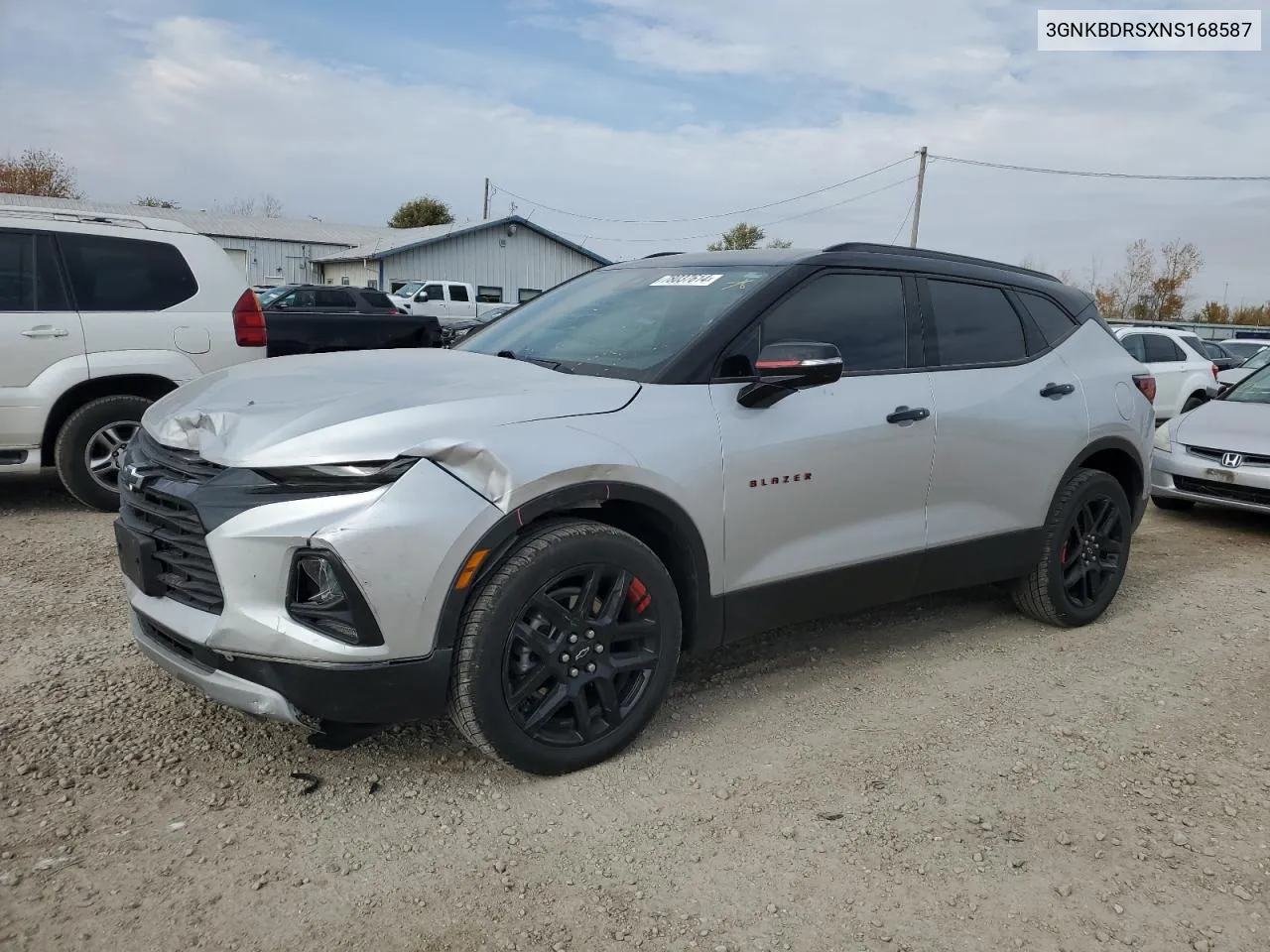 2022 Chevrolet Blazer 3Lt VIN: 3GNKBDRSXNS168587 Lot: 78037614