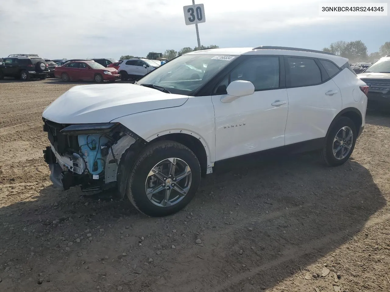 2024 Chevrolet Blazer 2Lt VIN: 3GNKBCR43RS244345 Lot: 72168334