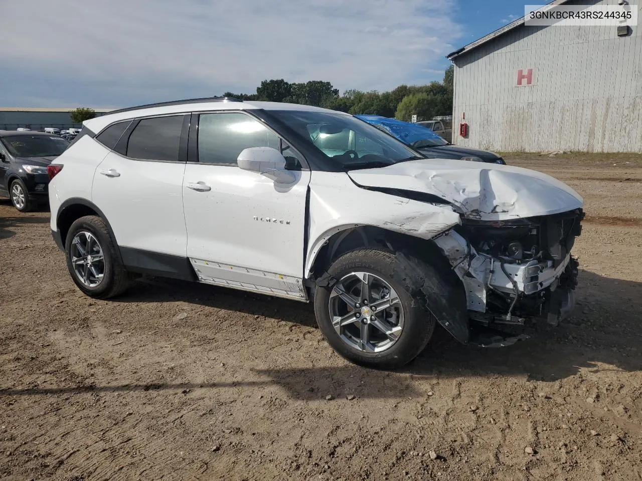 2024 Chevrolet Blazer 2Lt VIN: 3GNKBCR43RS244345 Lot: 72168334