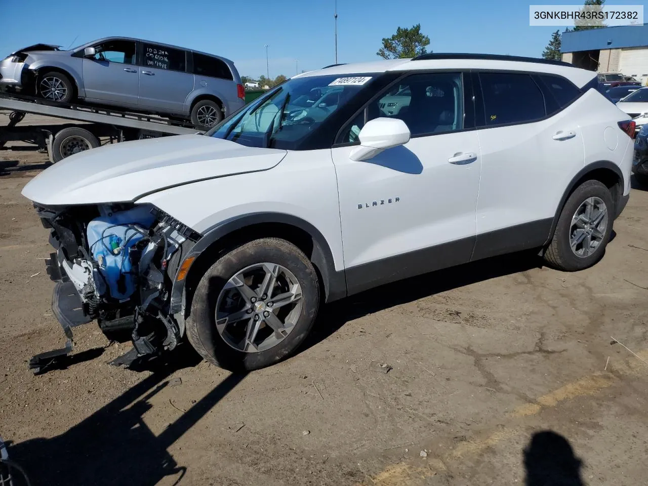 2024 Chevrolet Blazer 2Lt VIN: 3GNKBHR43RS172382 Lot: 74897124