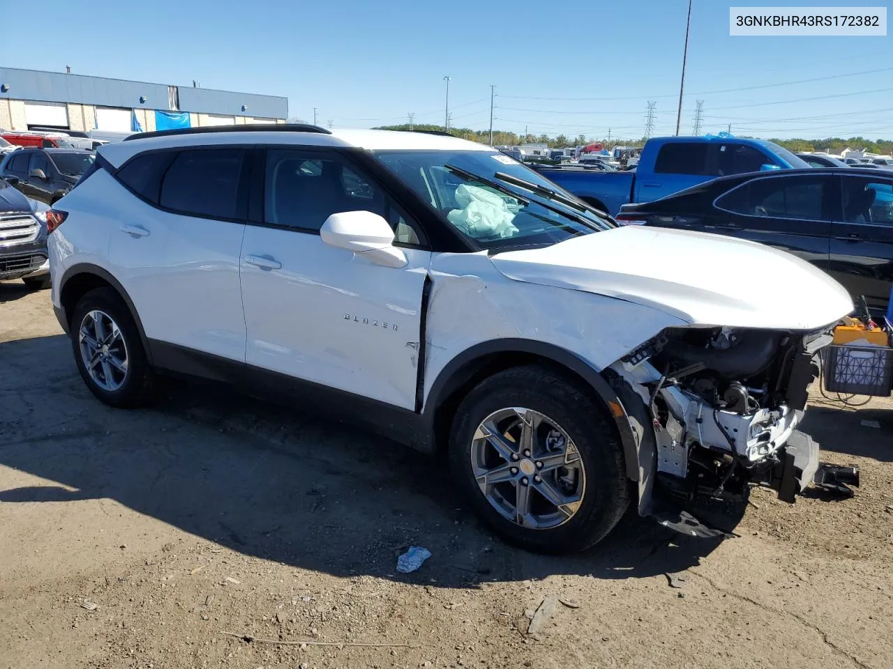 2024 Chevrolet Blazer 2Lt VIN: 3GNKBHR43RS172382 Lot: 74897124