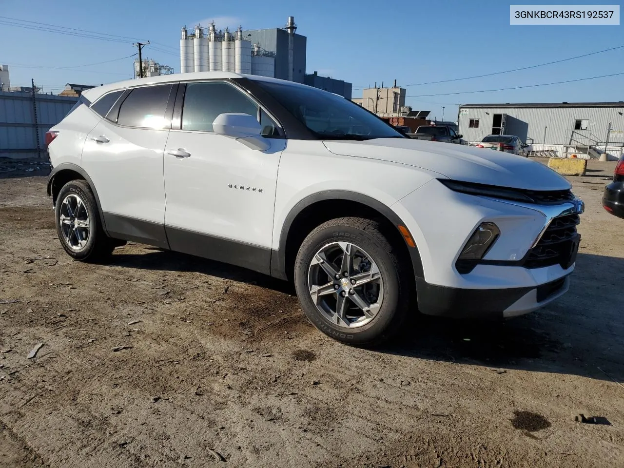 2024 Chevrolet Blazer 2Lt VIN: 3GNKBCR43RS192537 Lot: 75026394