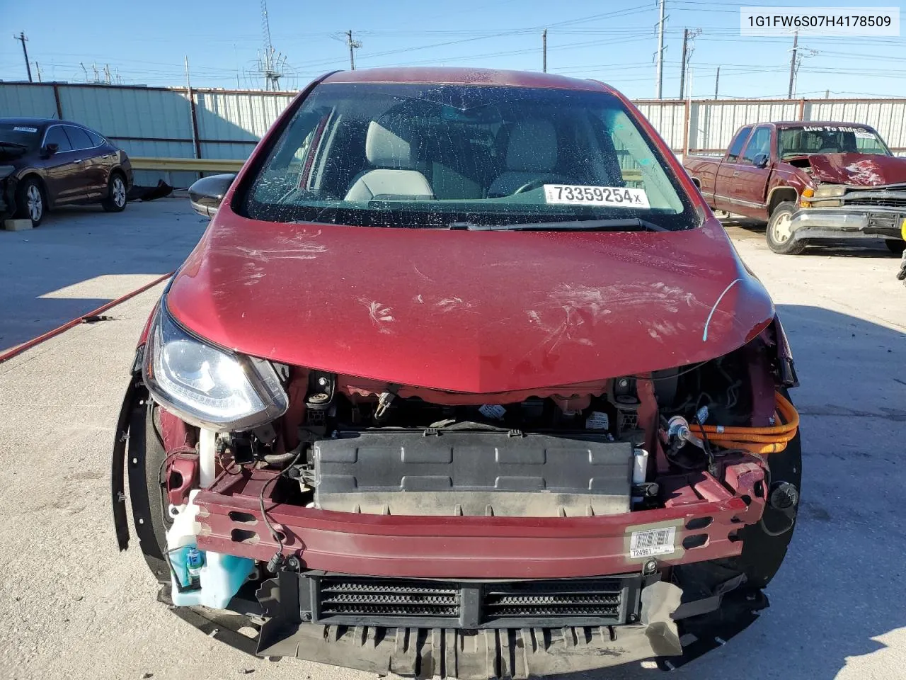 2017 Chevrolet Bolt Ev Lt VIN: 1G1FW6S07H4178509 Lot: 73359254