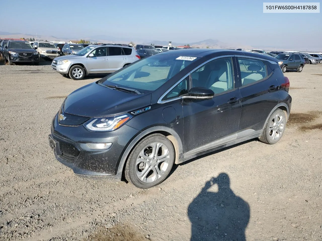 2017 Chevrolet Bolt Ev Lt VIN: 1G1FW6S00H4187858 Lot: 74191264