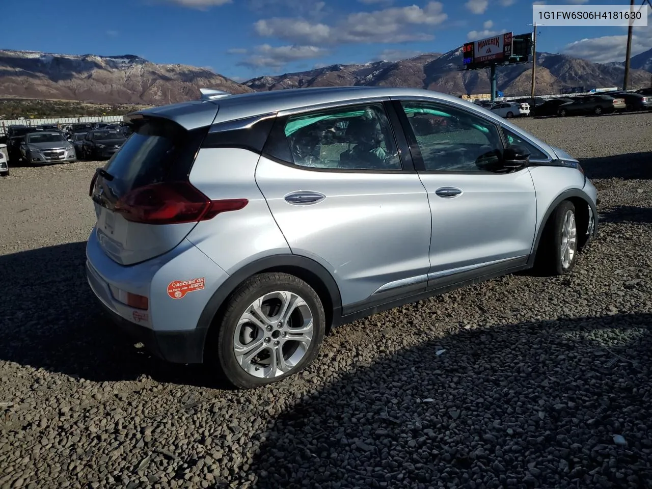 2017 Chevrolet Bolt Ev Lt VIN: 1G1FW6S06H4181630 Lot: 79664874