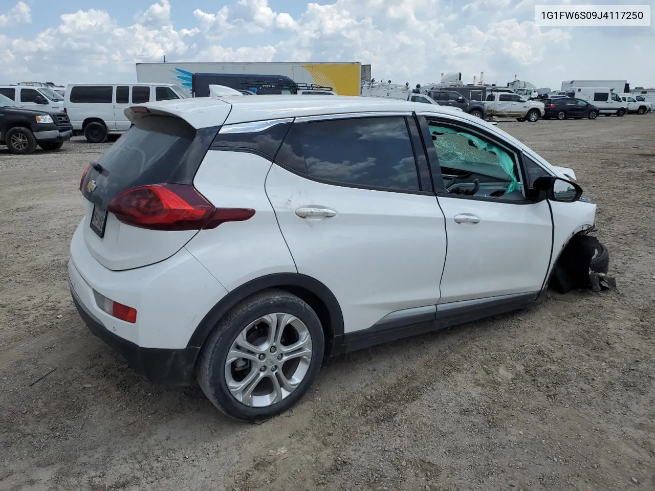 2018 Chevrolet Bolt Ev Lt VIN: 1G1FW6S09J4117250 Lot: 71758364