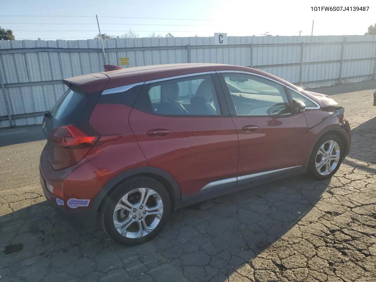 2018 Chevrolet Bolt Ev Lt VIN: 1G1FW6S07J4139487 Lot: 73959094