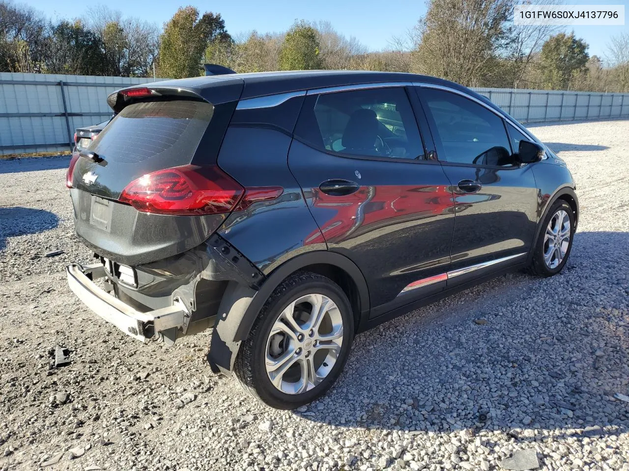 2018 Chevrolet Bolt Ev Lt VIN: 1G1FW6S0XJ4137796 Lot: 80563314