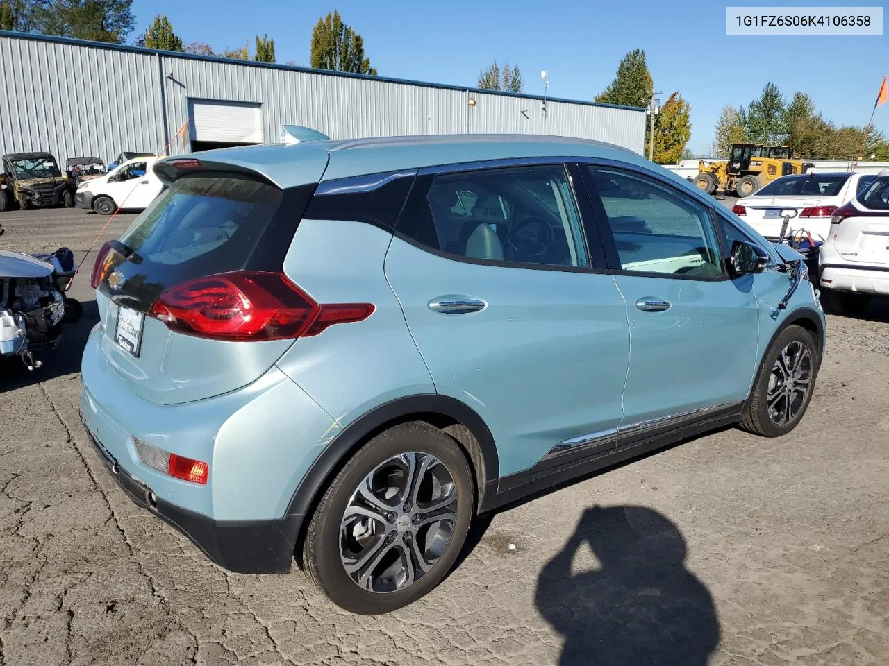 2019 Chevrolet Bolt Ev Premier VIN: 1G1FZ6S06K4106358 Lot: 73806644