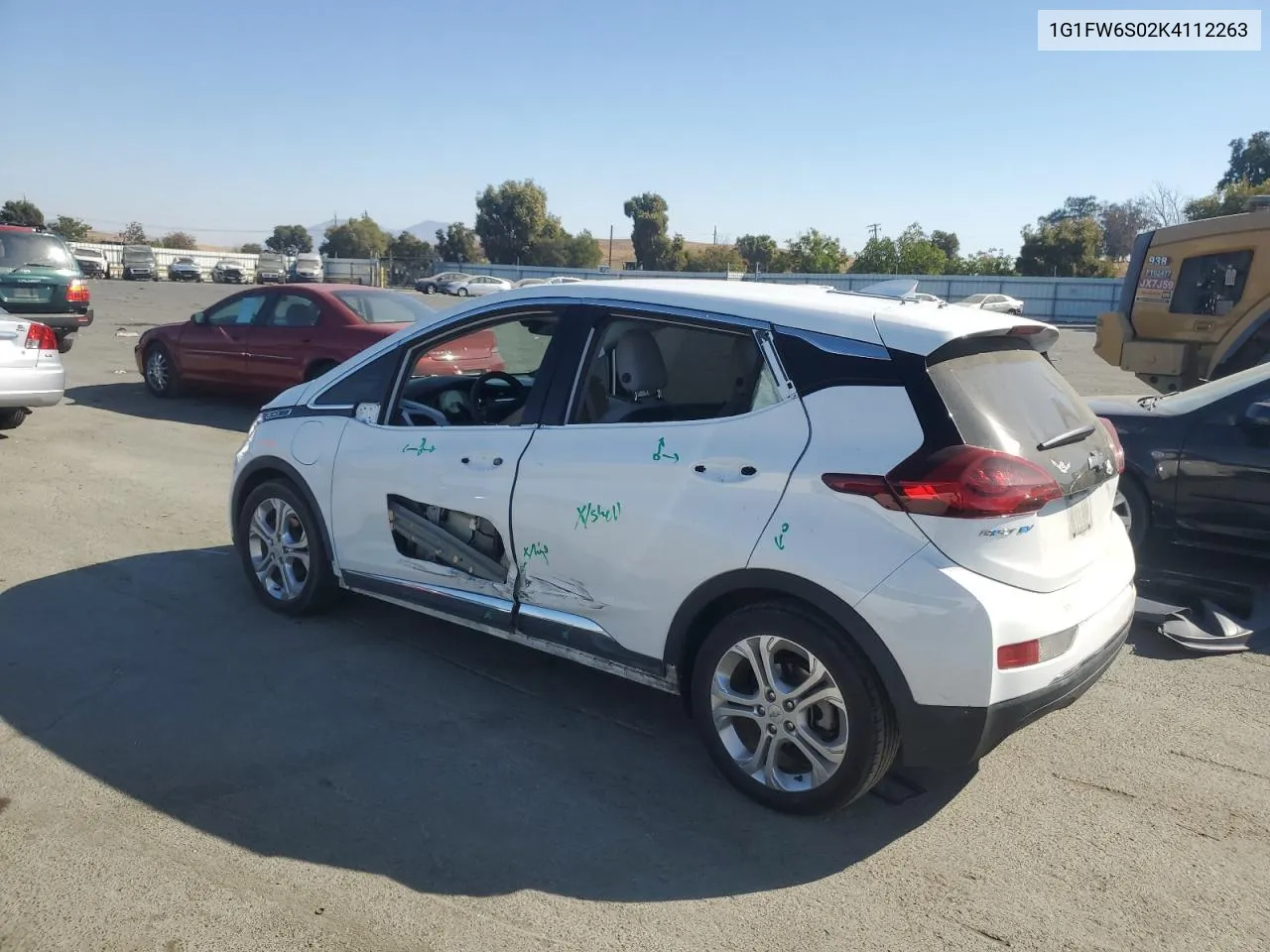 2019 Chevrolet Bolt Ev Lt VIN: 1G1FW6S02K4112263 Lot: 74522074