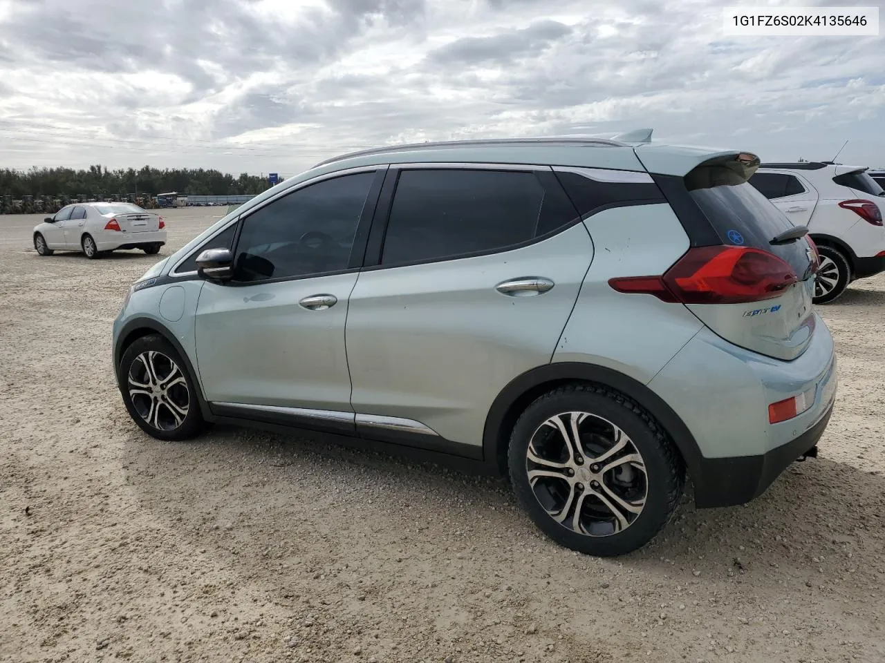 2019 Chevrolet Bolt Ev Premier VIN: 1G1FZ6S02K4135646 Lot: 75072324