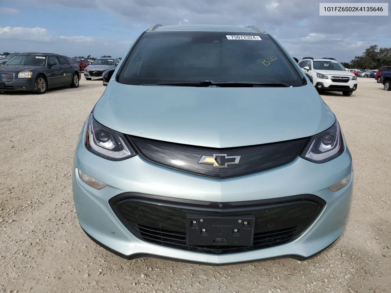 2019 Chevrolet Bolt Ev Premier VIN: 1G1FZ6S02K4135646 Lot: 75072324