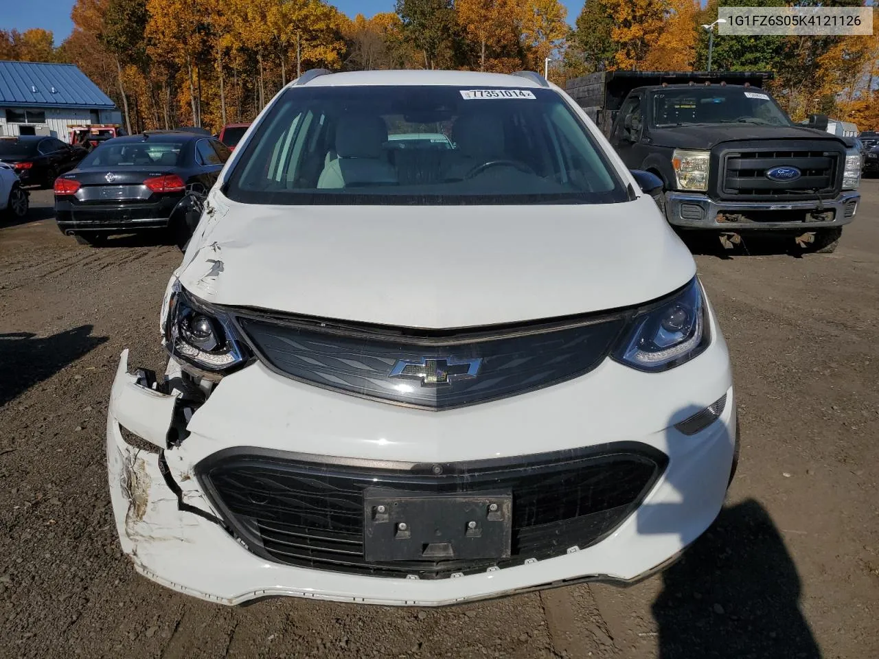 2019 Chevrolet Bolt Ev Premier VIN: 1G1FZ6S05K4121126 Lot: 77351014