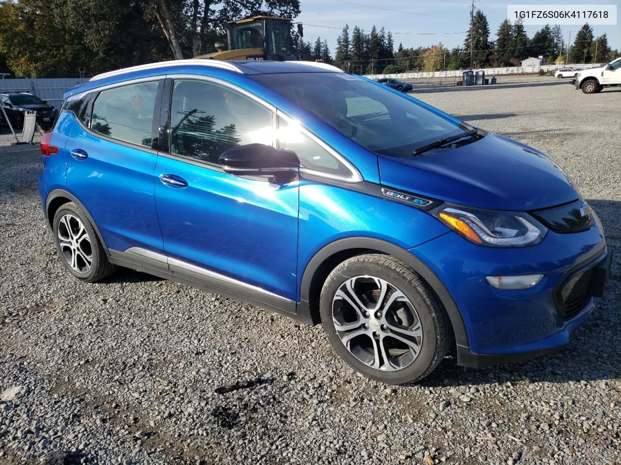 2019 Chevrolet Bolt Ev Premier VIN: 1G1FZ6S06K4117618 Lot: 78094194