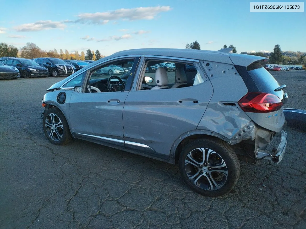 2019 Chevrolet Bolt Ev Premier VIN: 1G1FZ6S06K4105873 Lot: 80992374