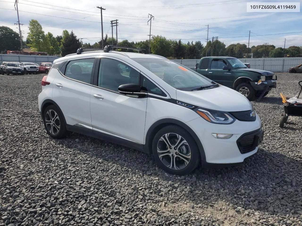 2020 Chevrolet Bolt Ev Premier VIN: 1G1FZ6S09L4119459 Lot: 72937474