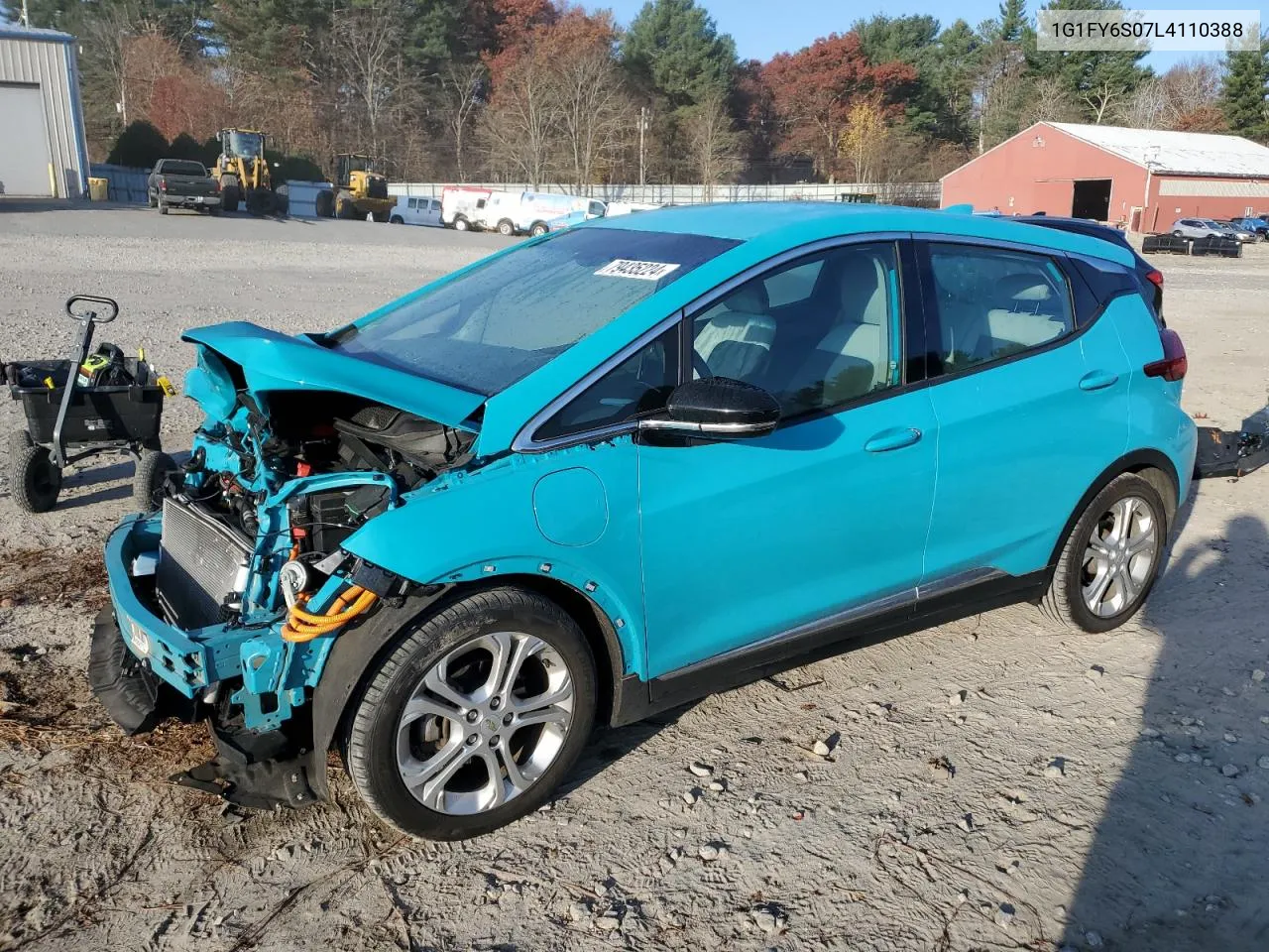 2020 Chevrolet Bolt Ev Lt VIN: 1G1FY6S07L4110388 Lot: 79435224