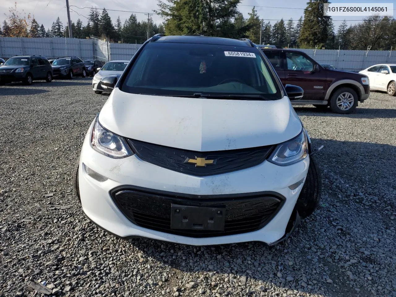 2020 Chevrolet Bolt Ev Premier VIN: 1G1FZ6S00L4145061 Lot: 80581934