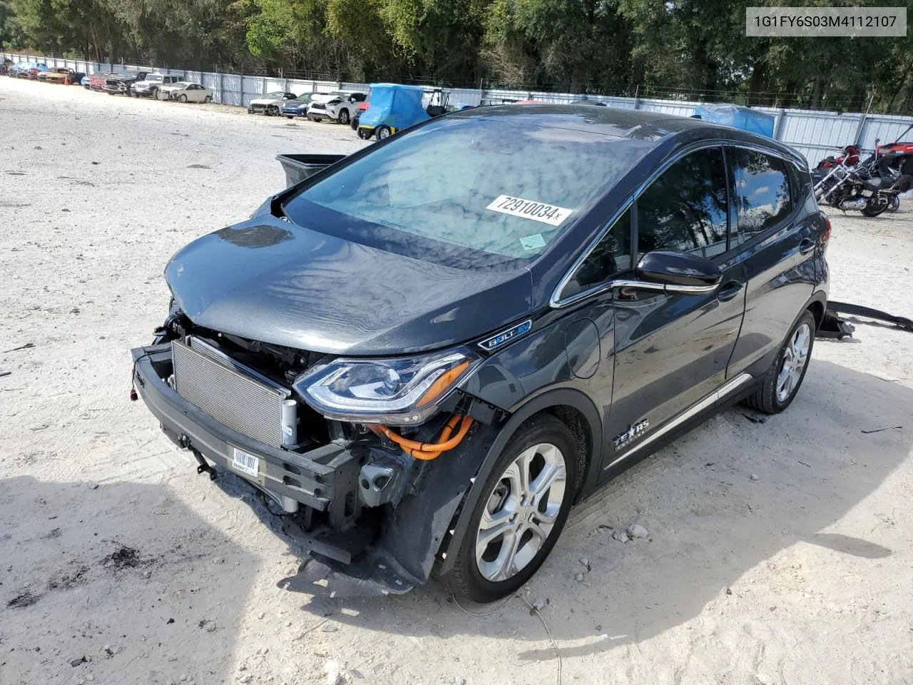 2021 Chevrolet Bolt Ev Lt VIN: 1G1FY6S03M4112107 Lot: 72910034