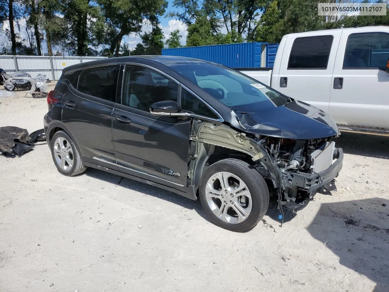 2021 Chevrolet Bolt Ev Lt VIN: 1G1FY6S03M4112107 Lot: 72910034