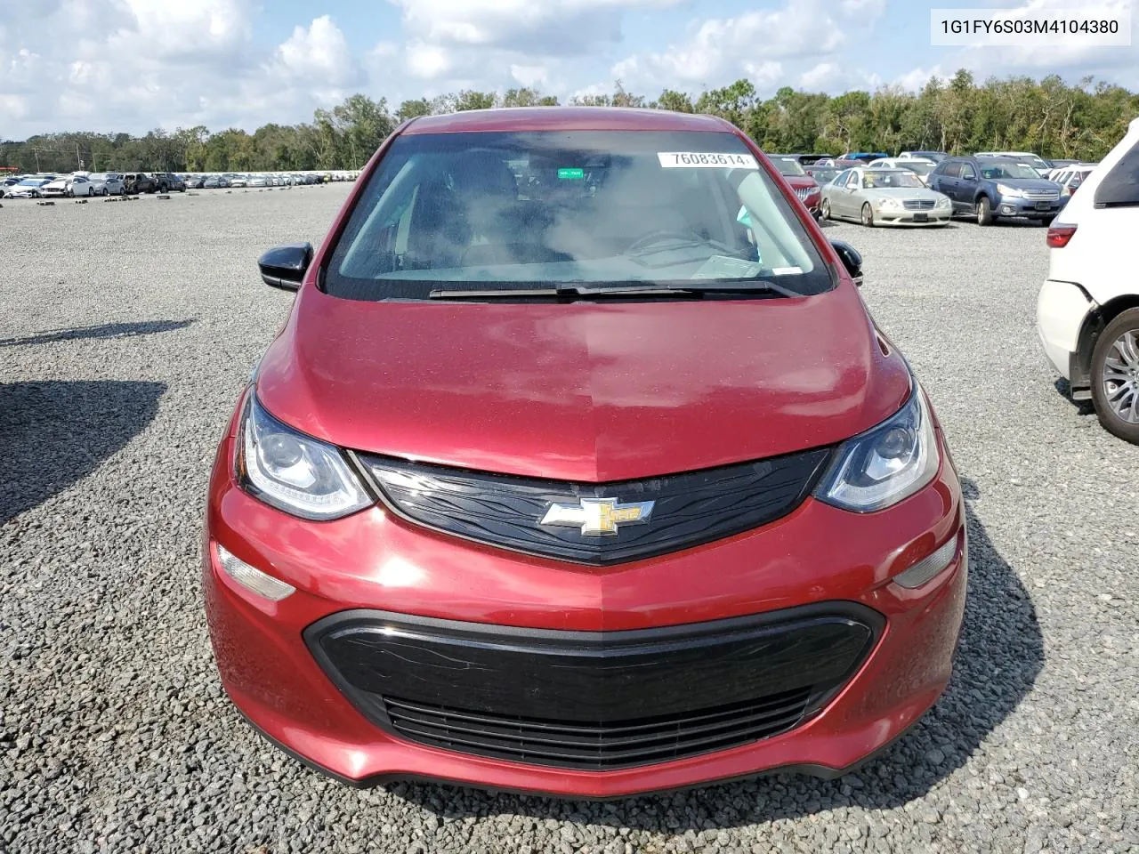 2021 Chevrolet Bolt Ev Lt VIN: 1G1FY6S03M4104380 Lot: 76083614