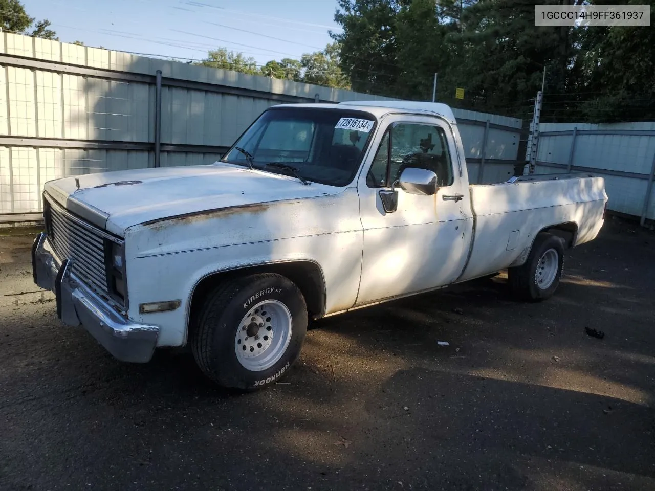 1985 Chevrolet C10 VIN: 1GCCC14H9FF361937 Lot: 72816134