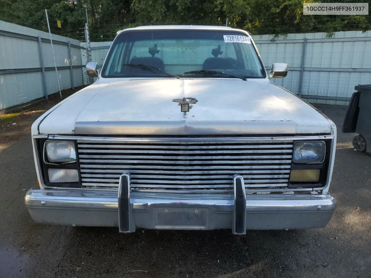 1985 Chevrolet C10 VIN: 1GCCC14H9FF361937 Lot: 72816134