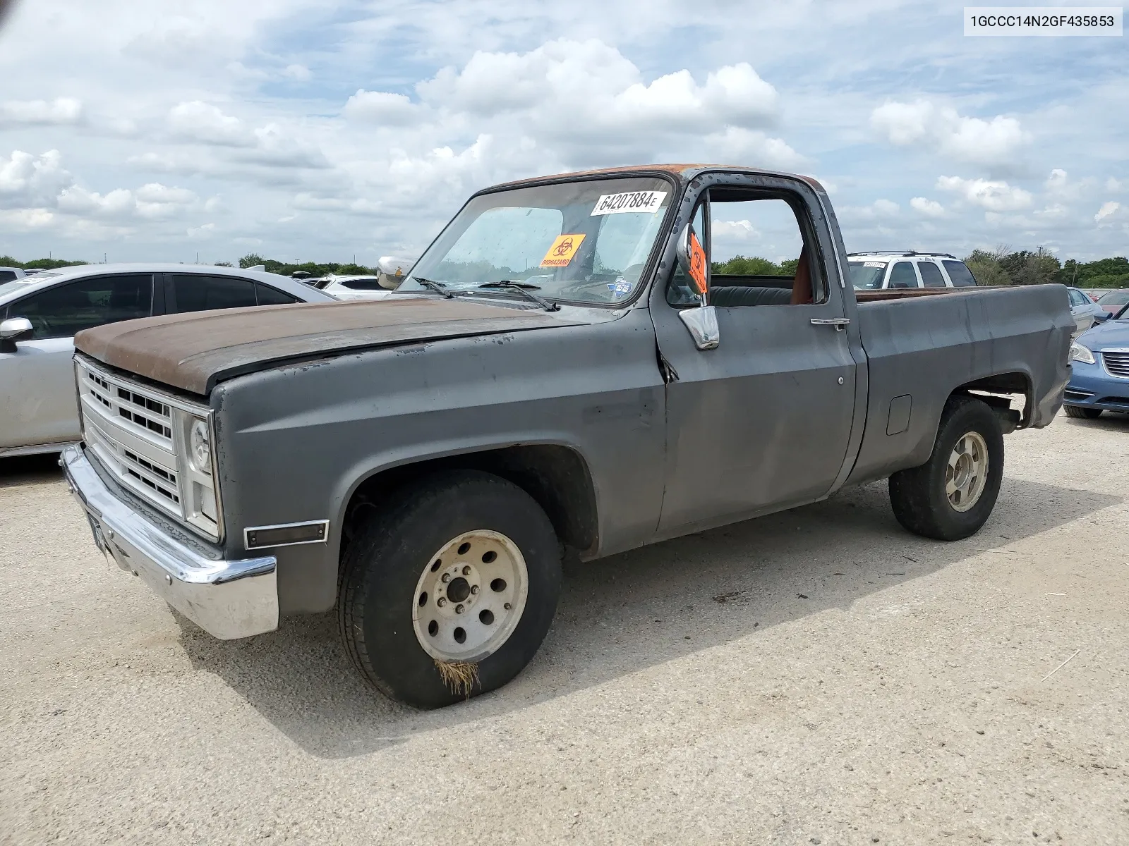 1986 Chevrolet C10 VIN: 1GCCC14N2GF435853 Lot: 64207884