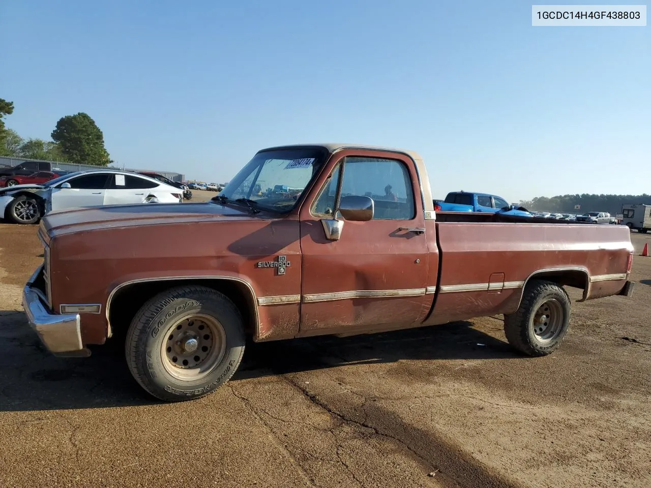 1986 Chevrolet C10 VIN: 1GCDC14H4GF438803 Lot: 72054174