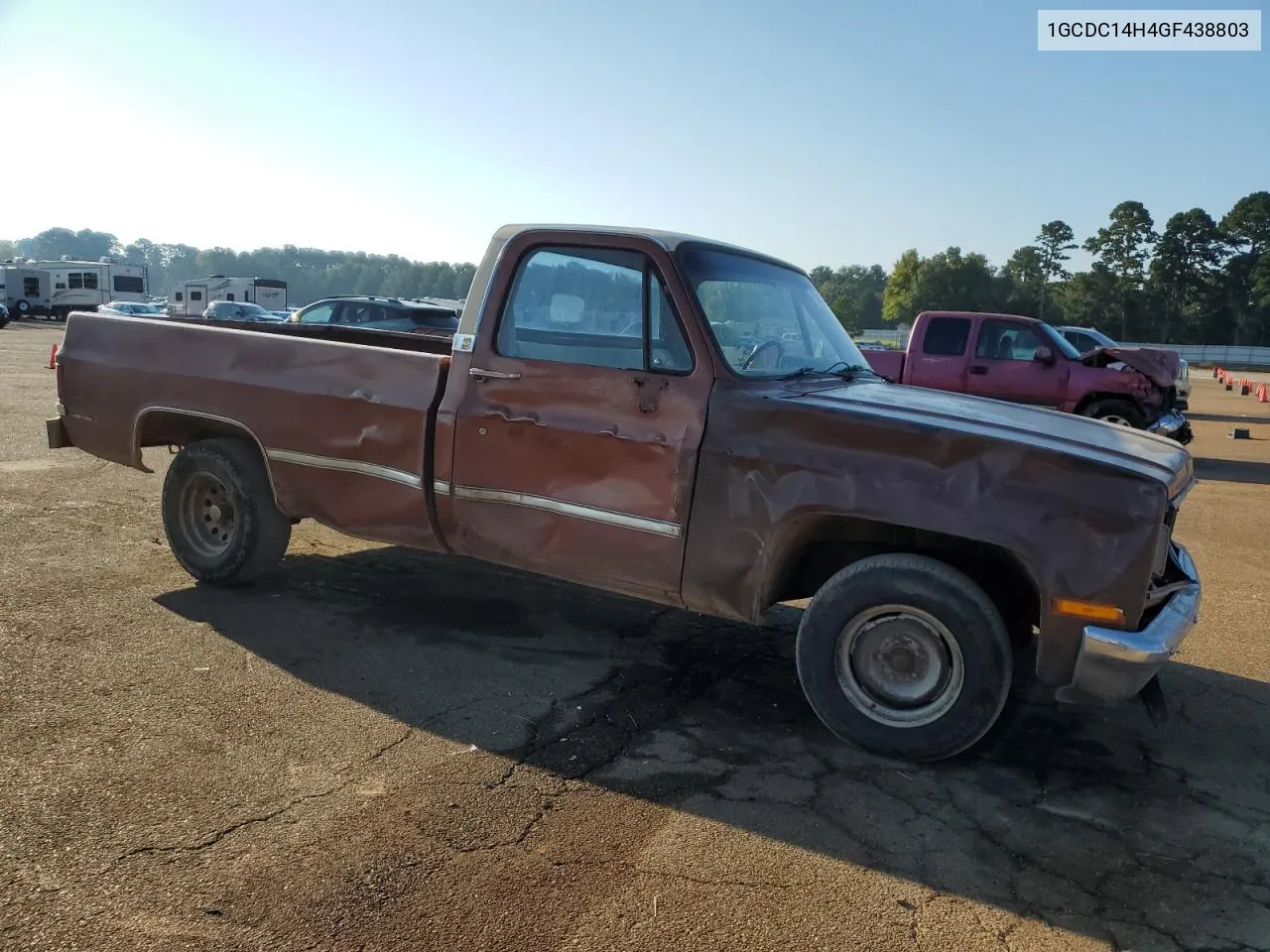 1986 Chevrolet C10 VIN: 1GCDC14H4GF438803 Lot: 72054174