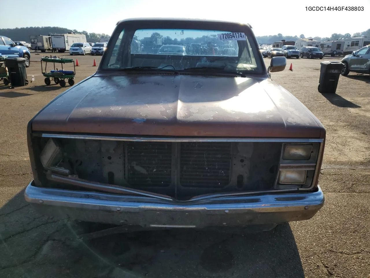 1986 Chevrolet C10 VIN: 1GCDC14H4GF438803 Lot: 72054174