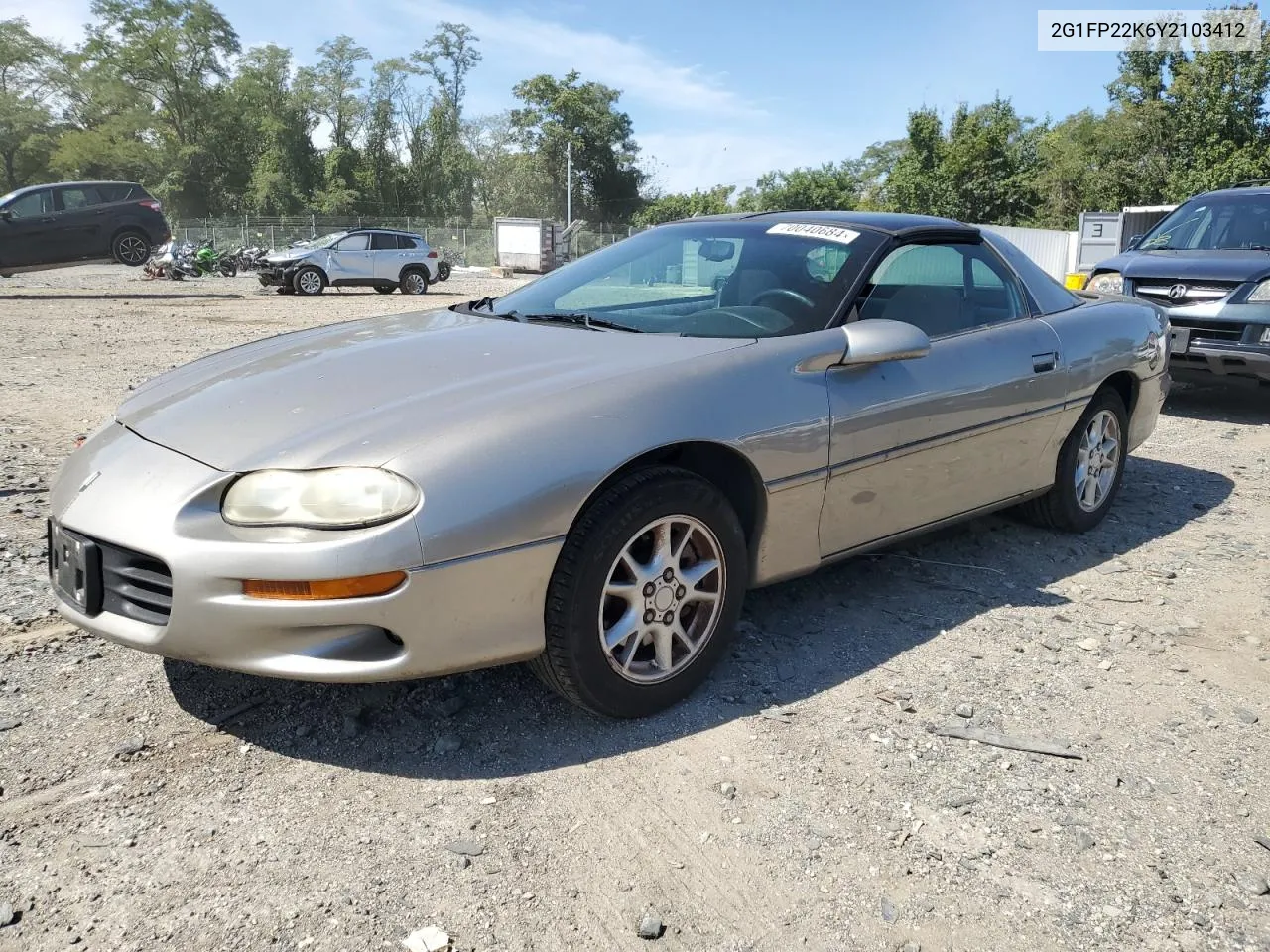 2000 Chevrolet Camaro VIN: 2G1FP22K6Y2103412 Lot: 70040684