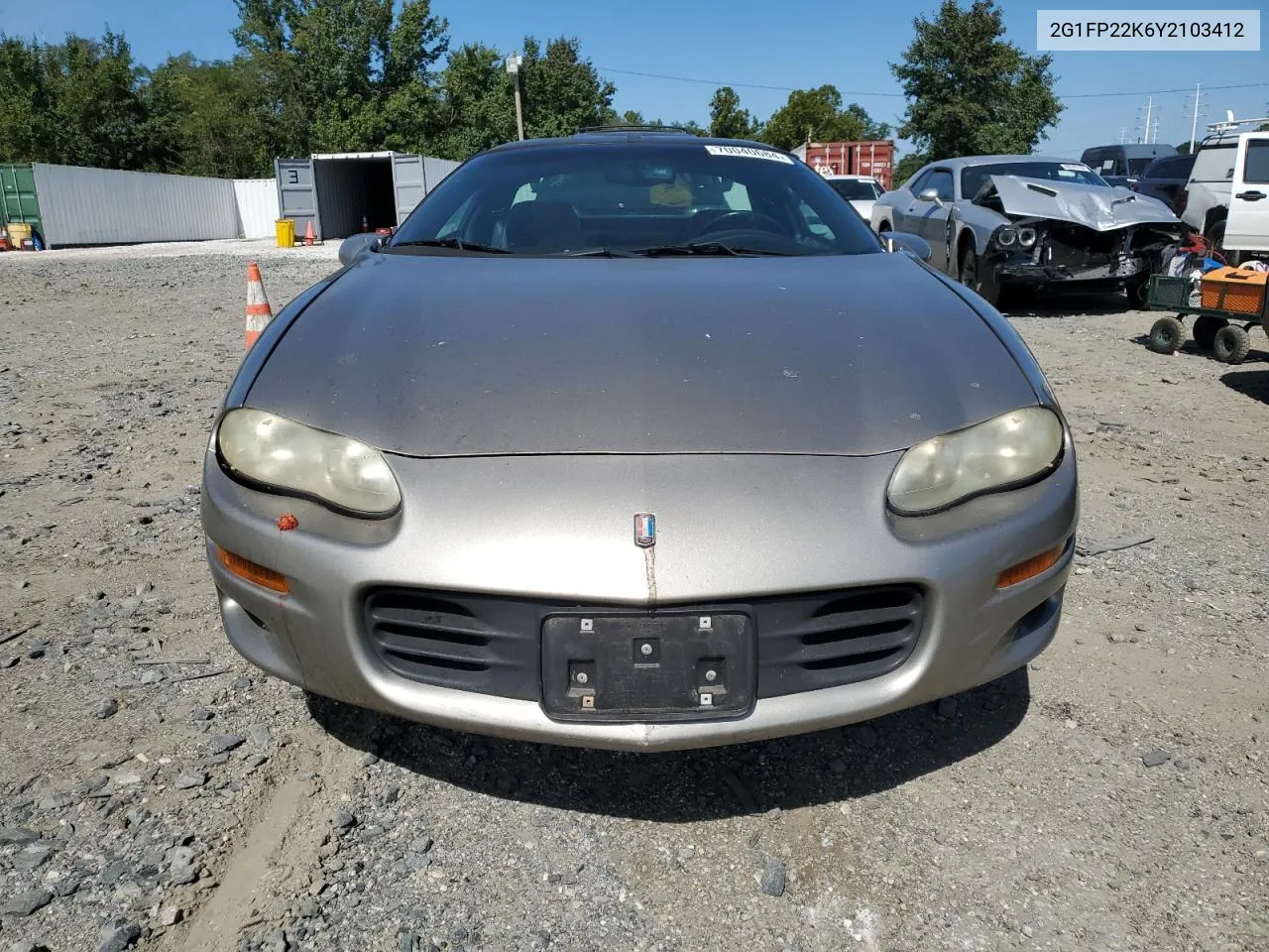 2000 Chevrolet Camaro VIN: 2G1FP22K6Y2103412 Lot: 70040684