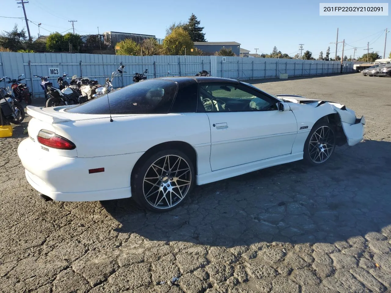 2000 Chevrolet Camaro Z28 VIN: 2G1FP22G2Y2102091 Lot: 73015304