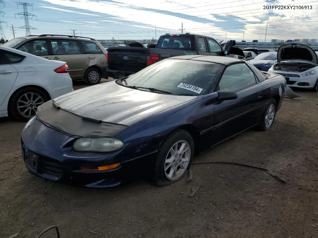 2000 Chevrolet Camaro VIN: 2G1FP22KXY2106913 Lot: 74234194