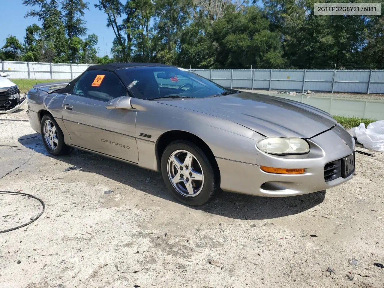 2000 Chevrolet Camaro Z28 VIN: 2G1FP32G8Y2176881 Lot: 75519664