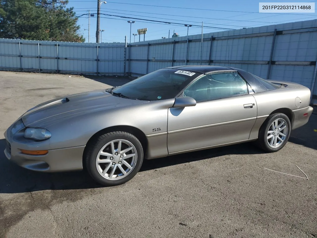 2001 Chevrolet Camaro Z28 VIN: 2G1FP22G312114868 Lot: 75703914