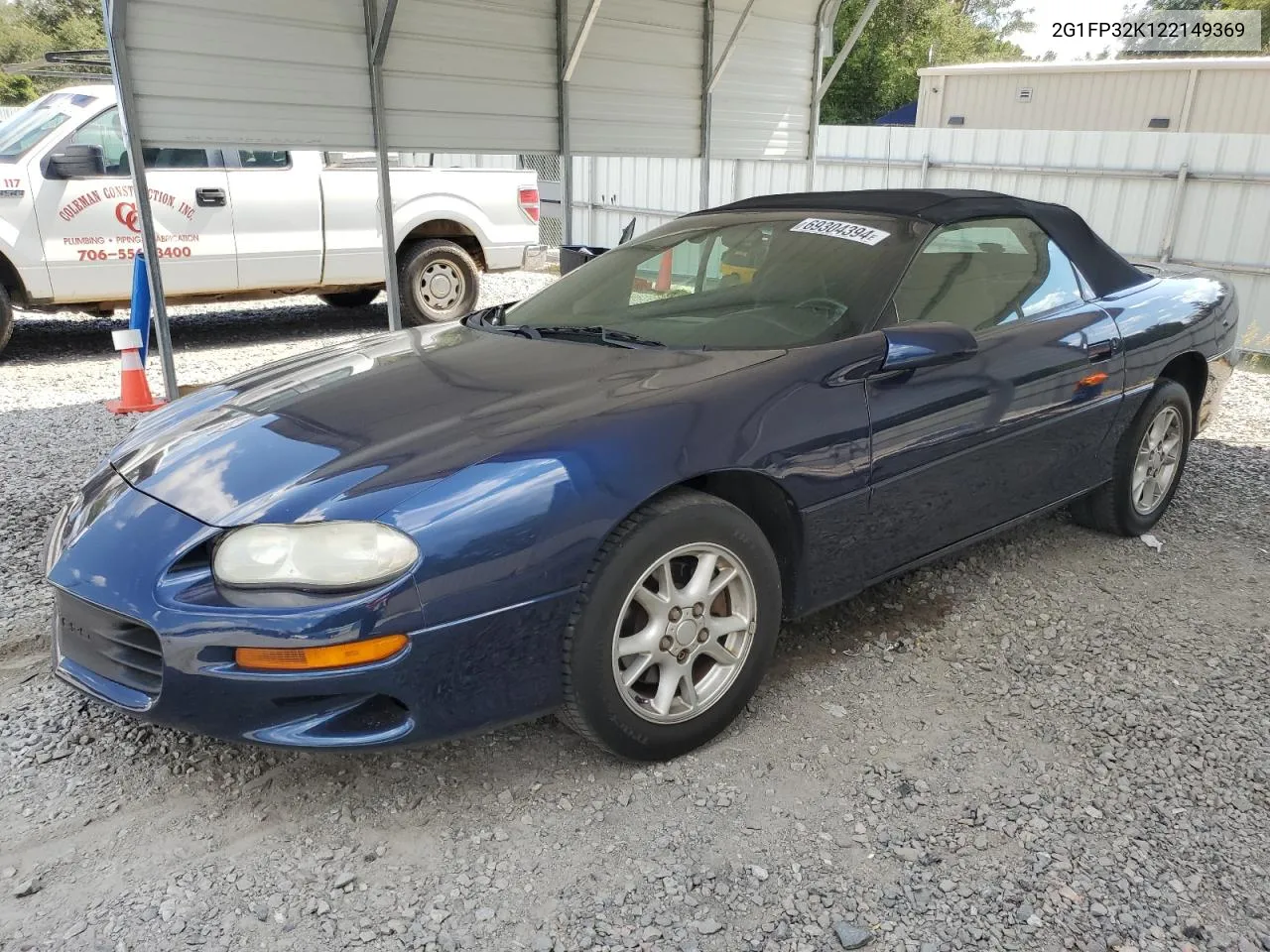 2002 Chevrolet Camaro VIN: 2G1FP32K122149369 Lot: 69304394