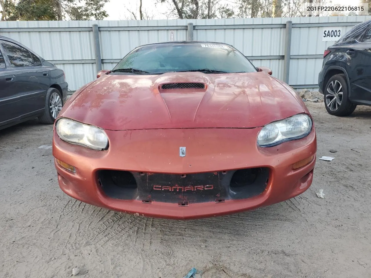 2002 Chevrolet Camaro Z28 VIN: 2G1FP22G622106815 Lot: 76340354