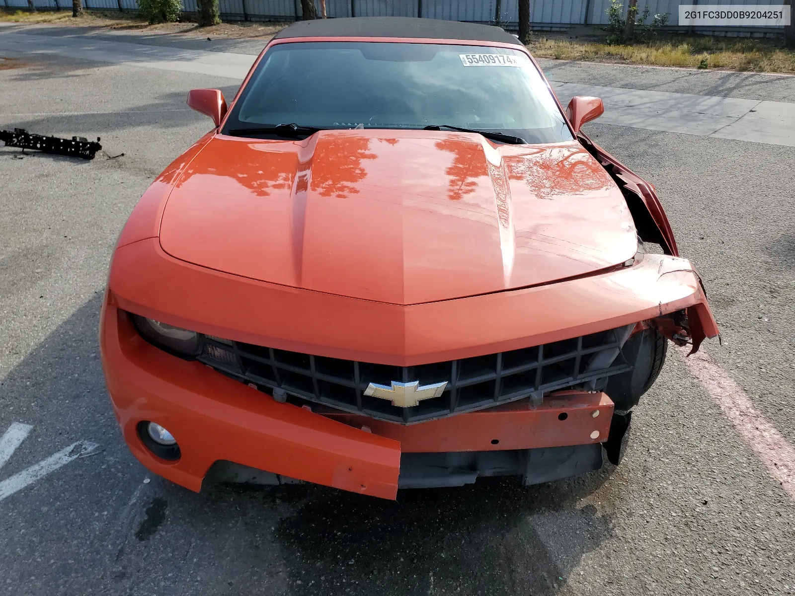 2011 Chevrolet Camaro Lt VIN: 2G1FC3DD0B9204251 Lot: 55409174