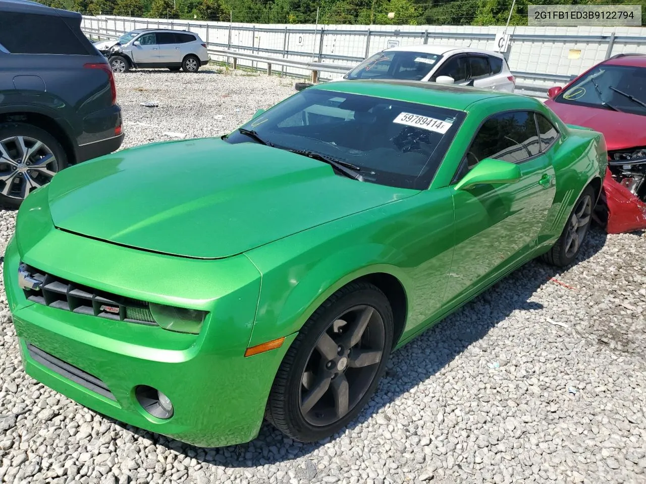 2011 Chevrolet Camaro Lt VIN: 2G1FB1ED3B9122794 Lot: 59789414