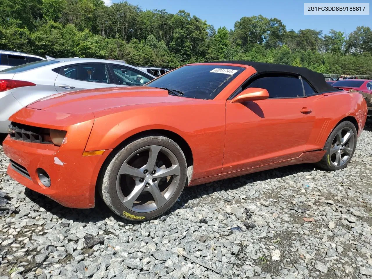 2011 Chevrolet Camaro Lt VIN: 2G1FC3DD8B9188817 Lot: 60841744