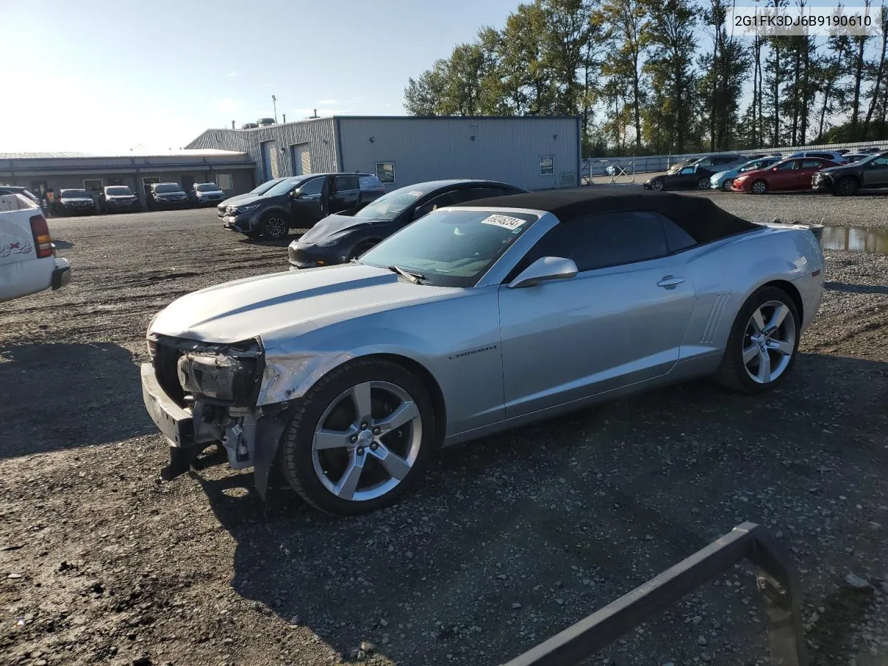 2G1FK3DJ6B9190610 2011 Chevrolet Camaro 2Ss