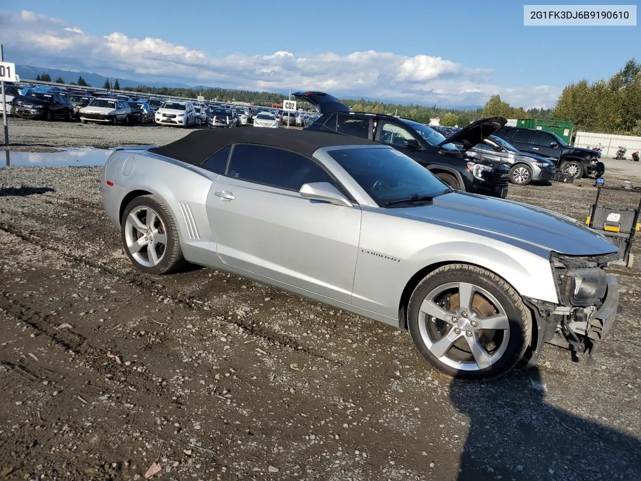 2G1FK3DJ6B9190610 2011 Chevrolet Camaro 2Ss