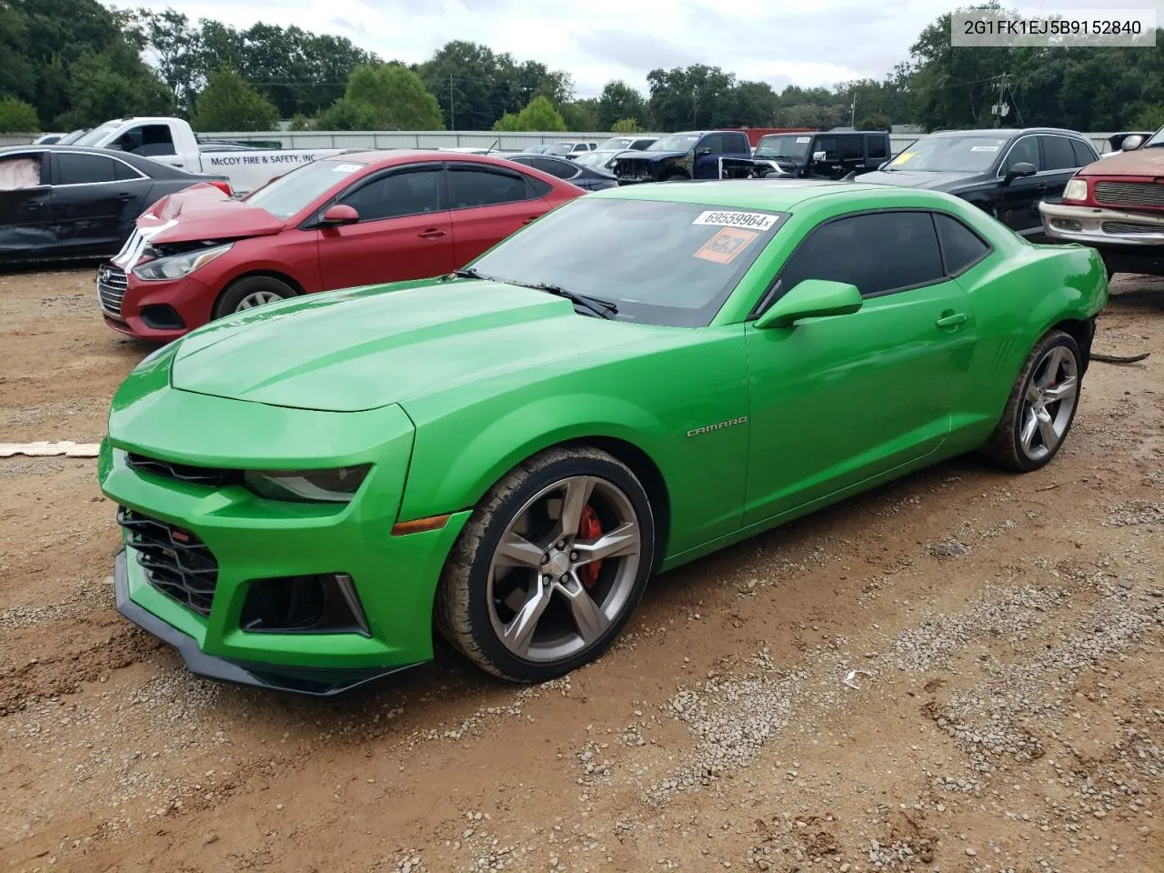 2G1FK1EJ5B9152840 2011 Chevrolet Camaro 2Ss