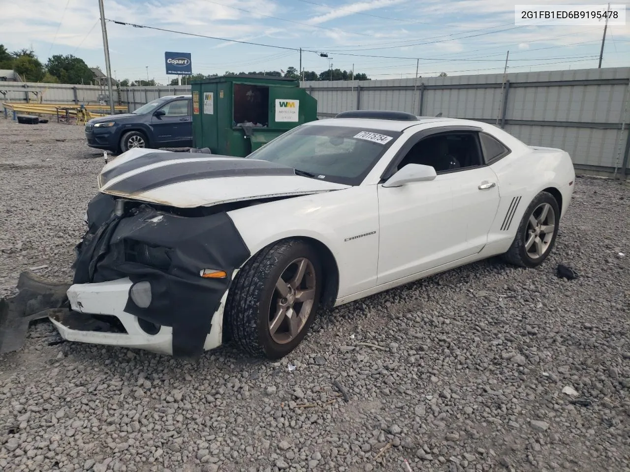 2011 Chevrolet Camaro Lt VIN: 2G1FB1ED6B9195478 Lot: 70175754