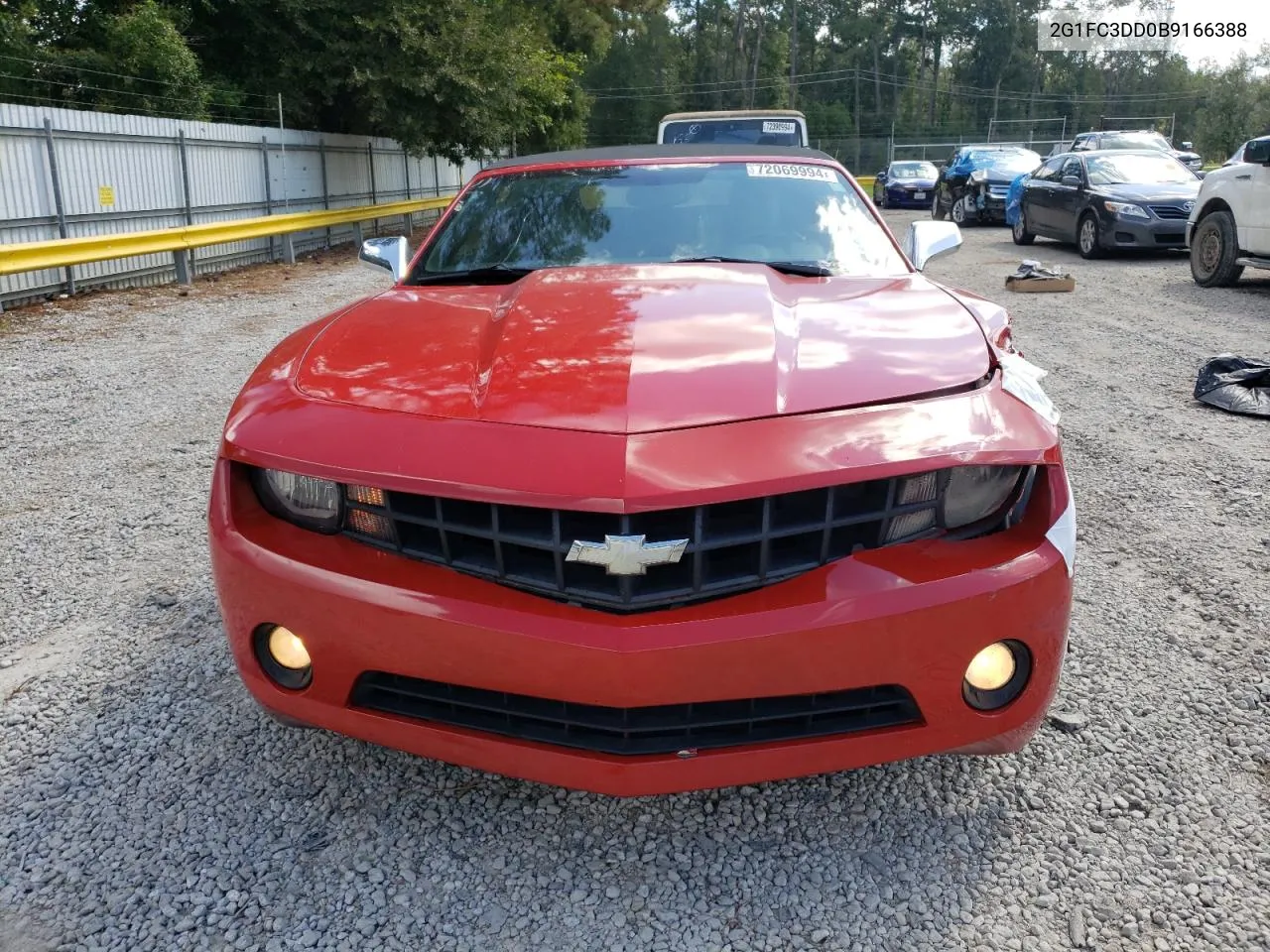 2011 Chevrolet Camaro Lt VIN: 2G1FC3DD0B9166388 Lot: 72069994