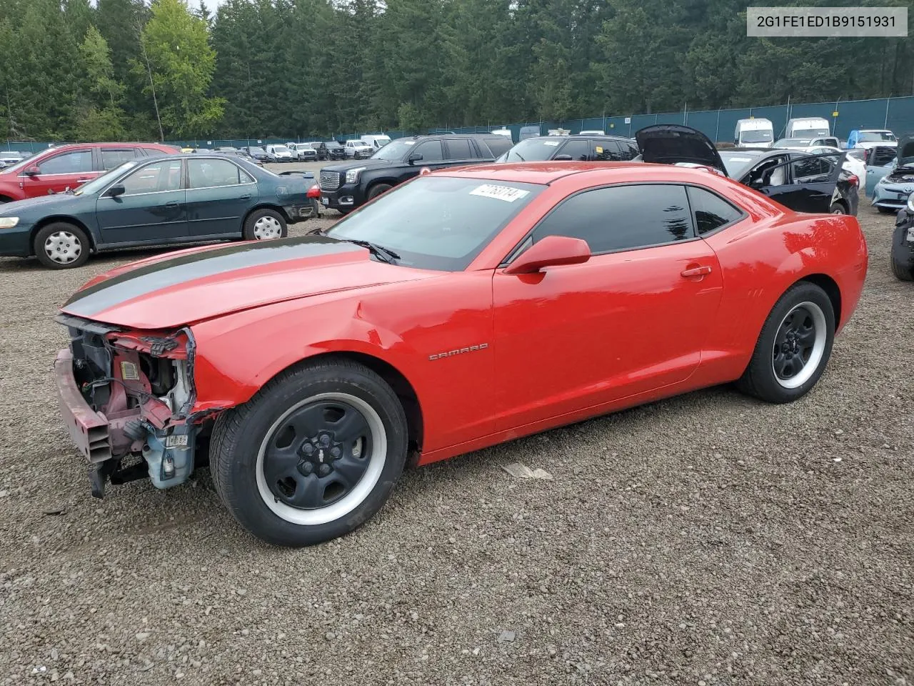 2011 Chevrolet Camaro Ls VIN: 2G1FE1ED1B9151931 Lot: 72763714