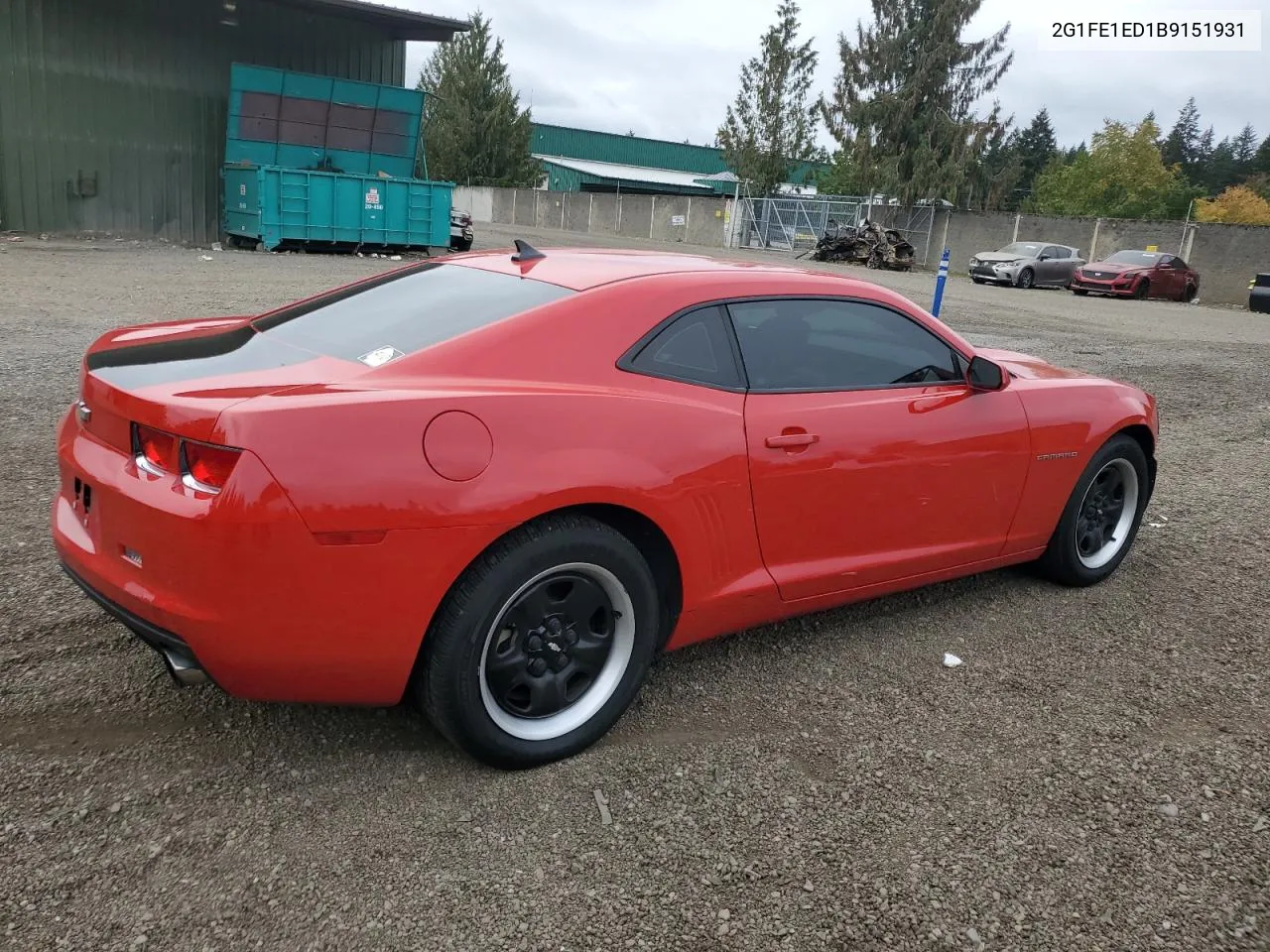 2011 Chevrolet Camaro Ls VIN: 2G1FE1ED1B9151931 Lot: 72763714