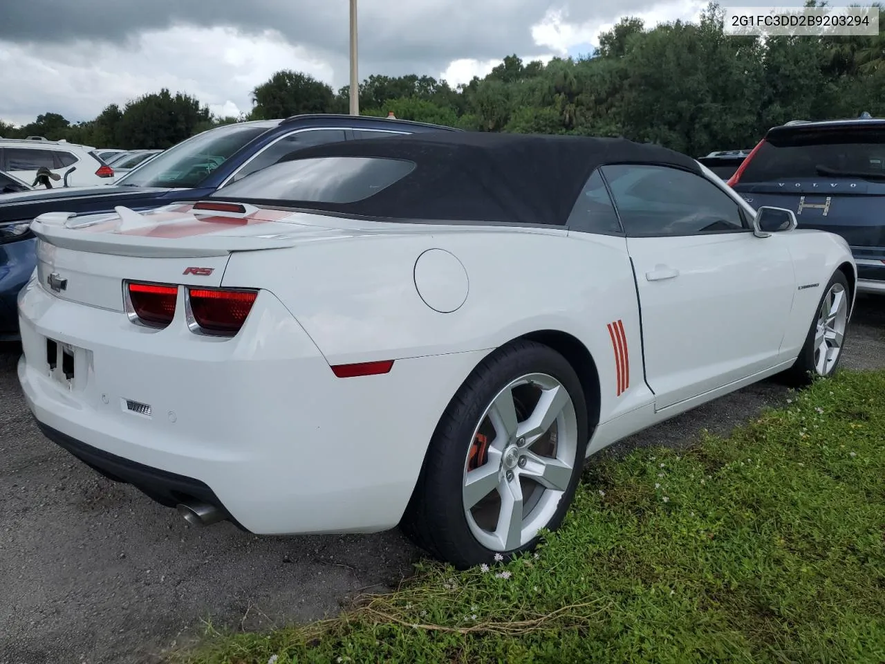 2011 Chevrolet Camaro Lt VIN: 2G1FC3DD2B9203294 Lot: 74012314